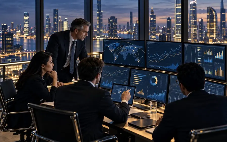 Treasury team monitoring exposure and cash flow